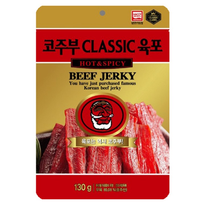 코주부 CLASSIC 육포 HOT & SPICY, 130g, 1개