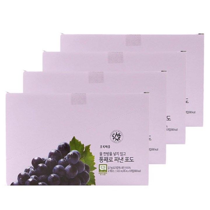 초록마을 통째로 짜낸 포도 주스, 145ml