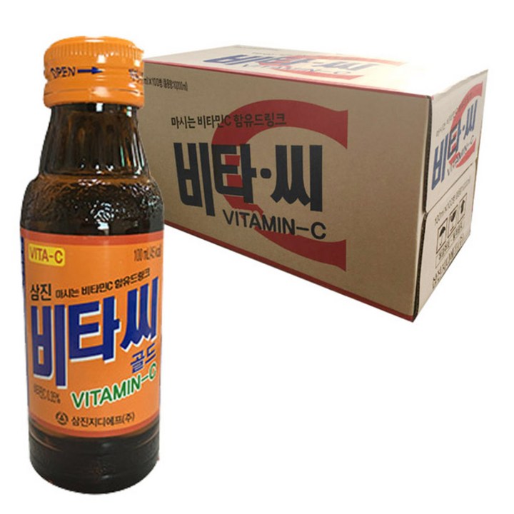 삼진 비타씨 골드 비타민음료, 100개, 100ml