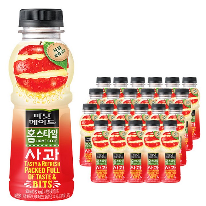코카콜라 미닛메이드 홈스타일 사과, 300ml, 24개