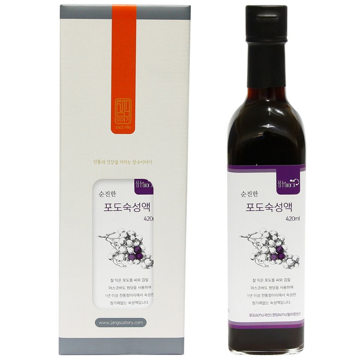 장수이야기 순진한 포도 숙성액, 420ml, 1개