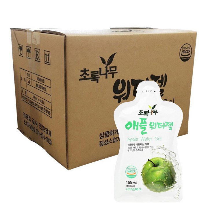 초록나무 애플 워터젤, 100ml, 40개