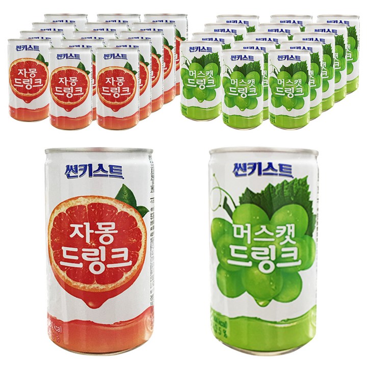 썬키스트 자몽 드링크 180ml x 15p + 머스캣드링크 180ml x 15p, 1세트