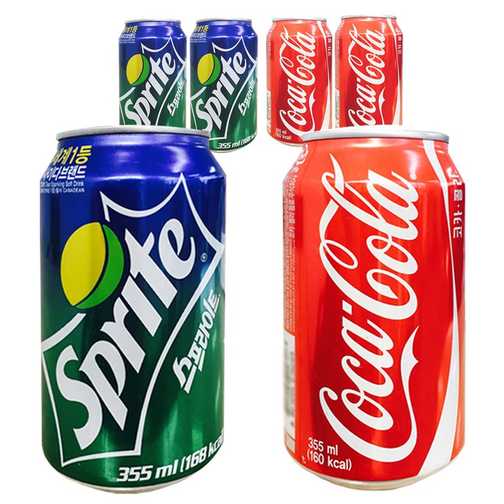 코카콜라 355ml x 3p + 스프라이트 355ml x 3p