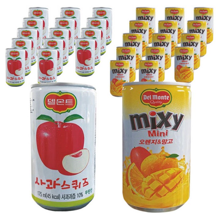 델몬트 사과 스퀴즈 175ml x 15p + 믹시미니 오렌지 & 망고 175ml x 15p, 1세트