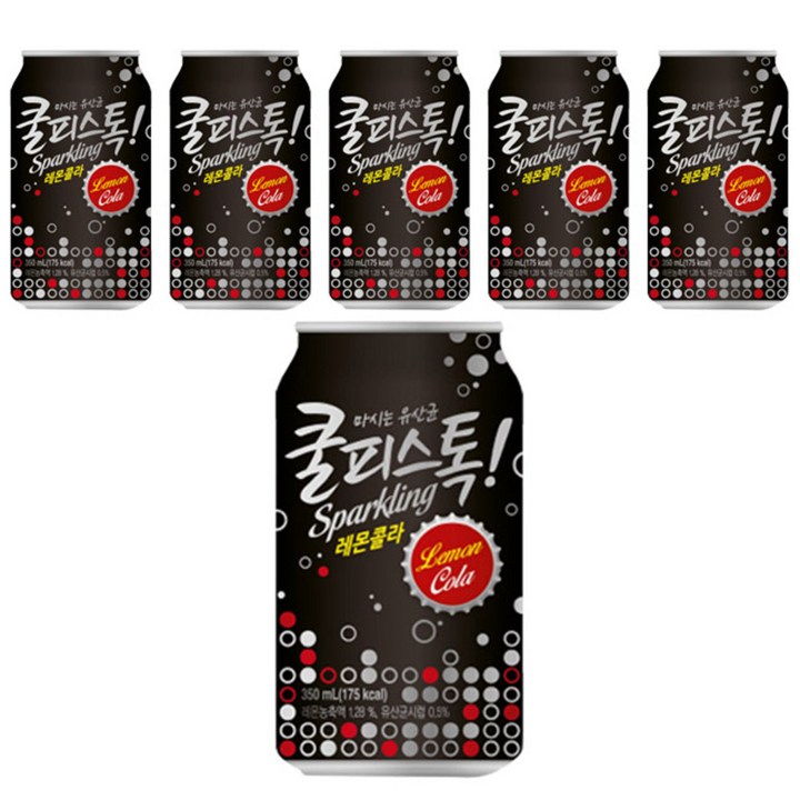 동원에프엔비 마시는 유산균 쿨피스톡! 레몬콜라, 350ml, 6개
