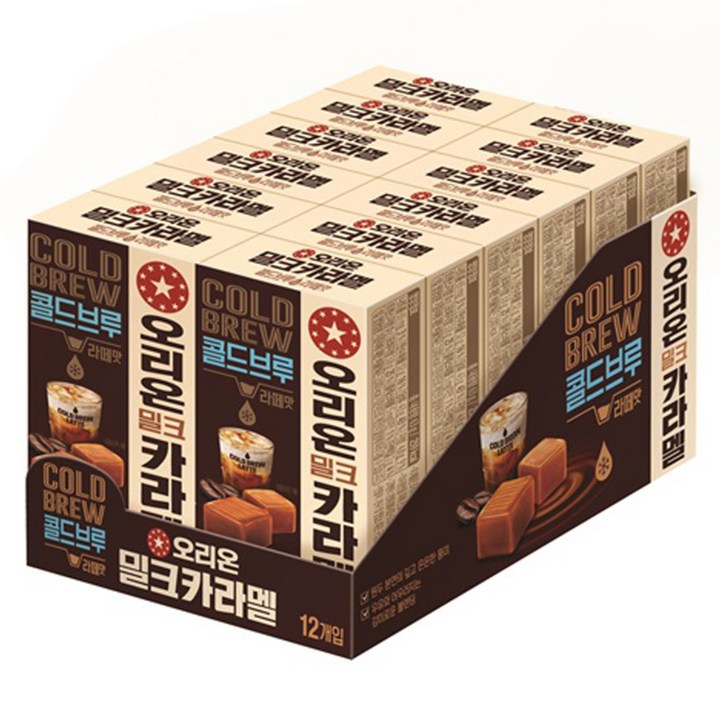 오리온 밀크카라벨 콜드브루, 63g, 12개
