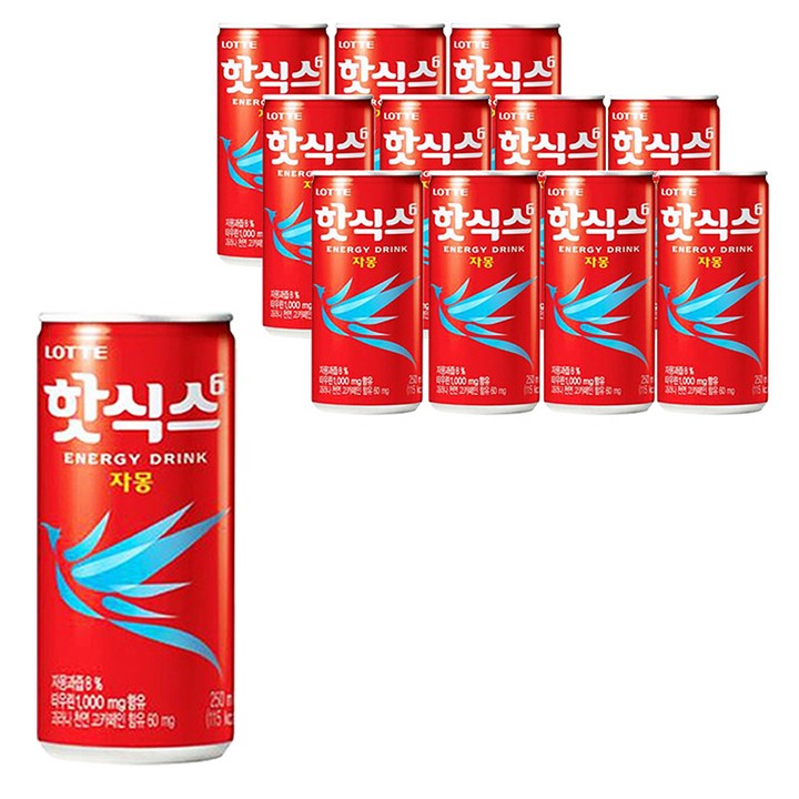 롯데칠성 핫식스 자몽, 250ml, 12개
