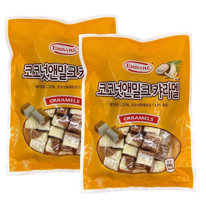 엠바레 코코넛앤밀크 캬라멜, 300g, 2개