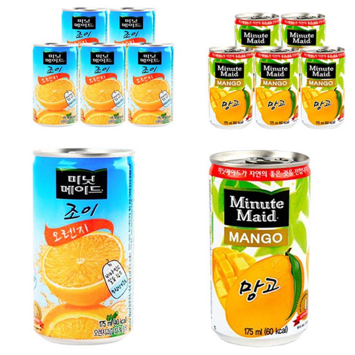 미닛메이드 음료 조이 오렌지 175ml x 6p + 망고 175ml x 6p, 1세트