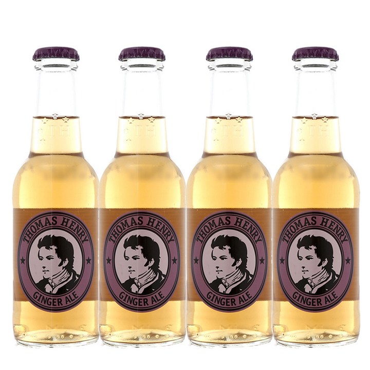 토마스헨리 진저 에일 탄산음료, 4개, 200ml