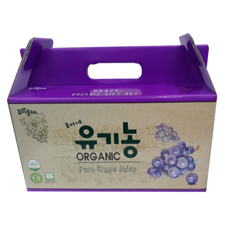 퓨어플러스 유기농 포도주스 선물세트, 245ml, 10개