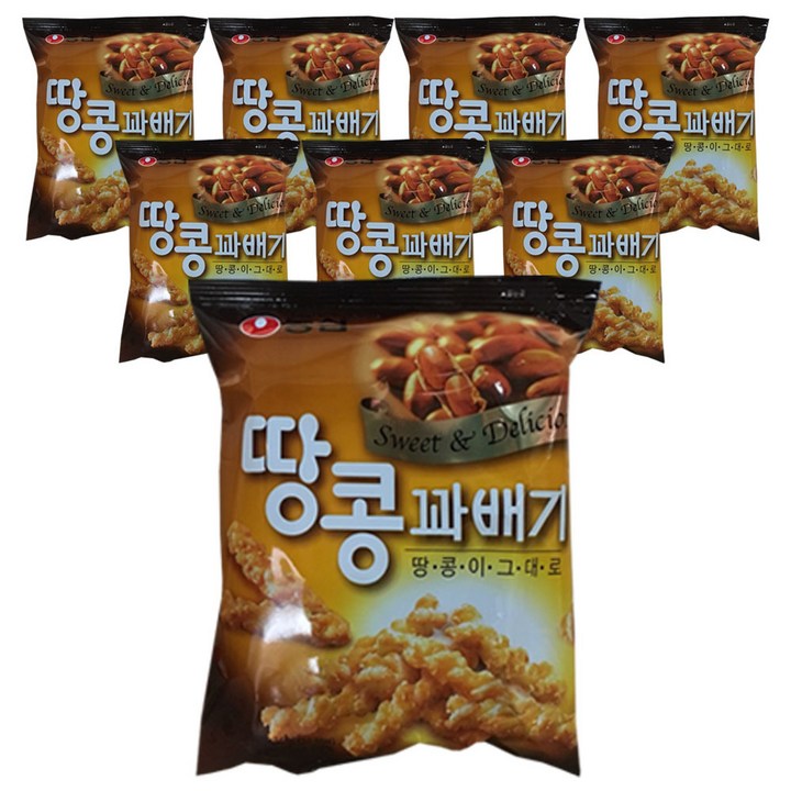 농심 땅콩꽈배기, 84g, 8개