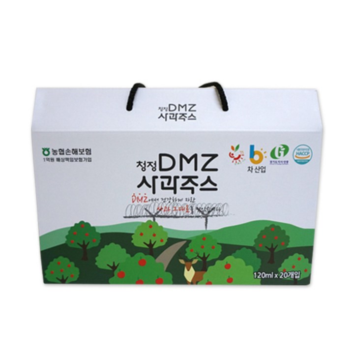 농협 청정 DMZ 사과주스, 120ml, 20개