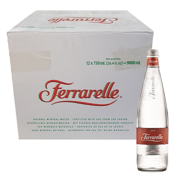디사이드 페라렐레 내츄럴 스파클링 미네랄 워터 실버 탄산수, 750ml, 12개
