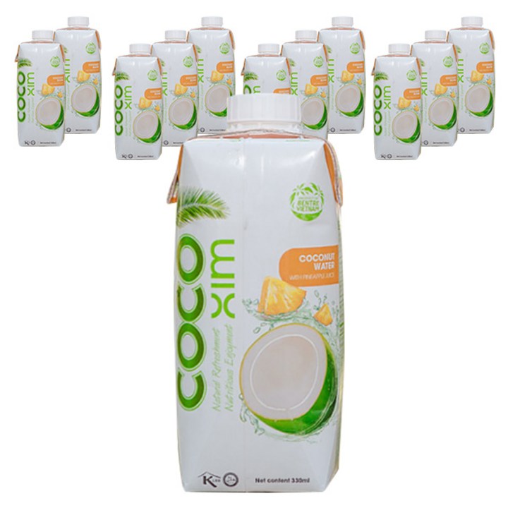 코코씸 코코넛 워터 파인애플, 330ml, 12개