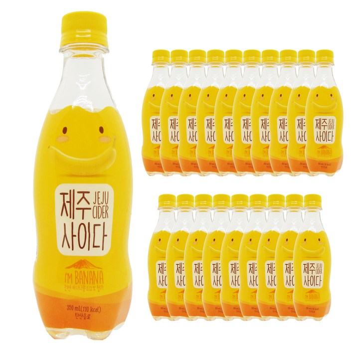 제주사이다 아임 바나나, 350ml, 20개