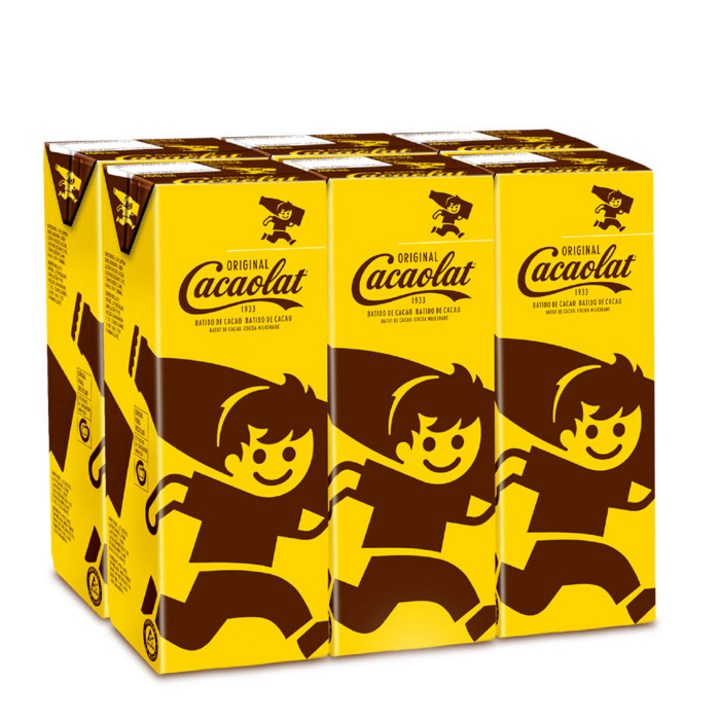 카카오랏 미니브릭 카카오 우유, 200ml, 6개