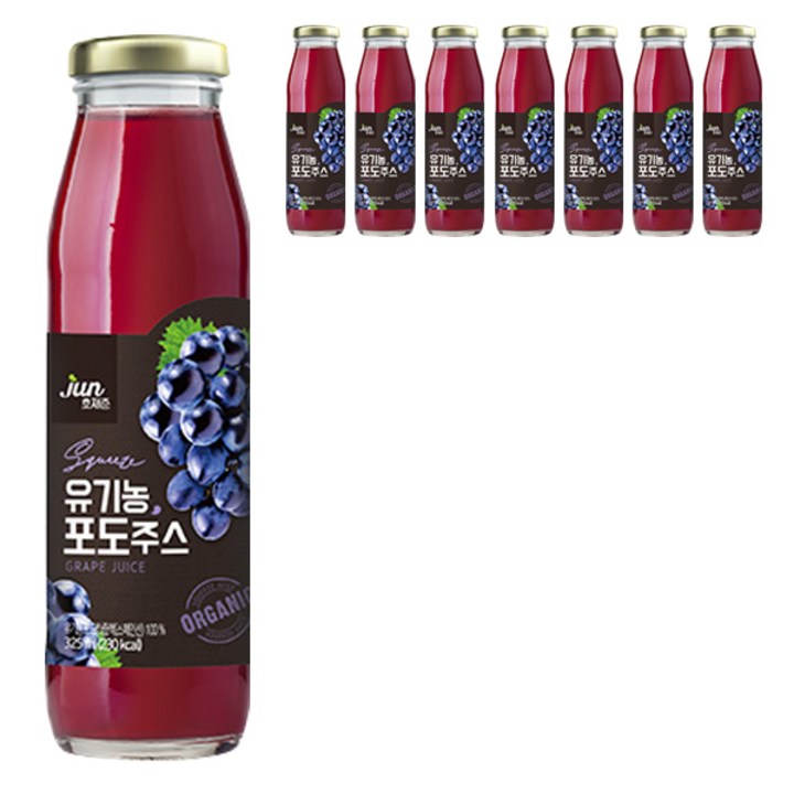 호재준 유기농 포도 주스, 325ml, 8개