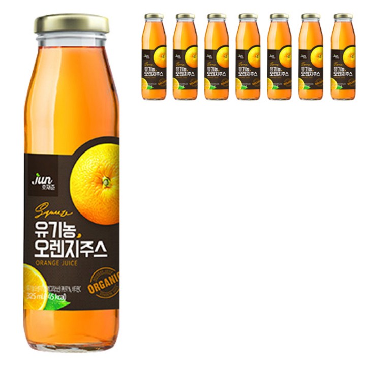 호재준 유기농 오렌지 주스, 325ml, 8개