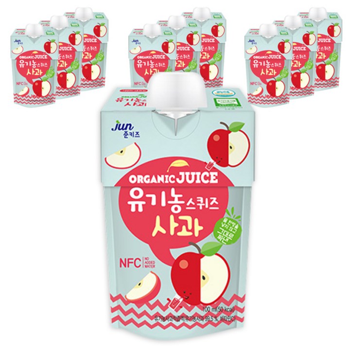 호재준 유기농 스퀴즈 사과 주스, 100ml, 20개