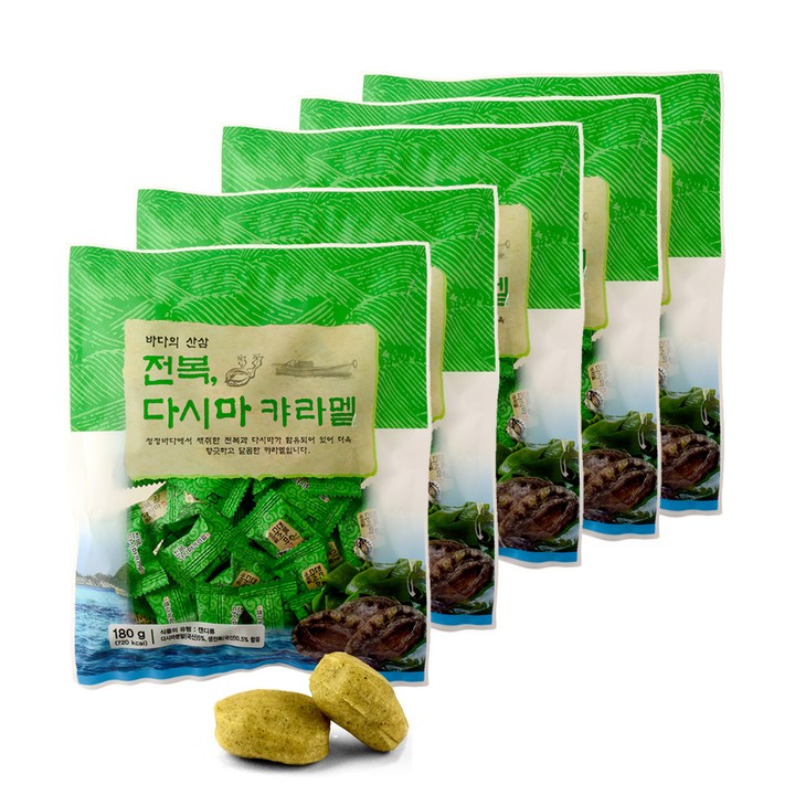 안신카라멜 바다의 산삼 전복 다시마 카라멜, 5개, 180g