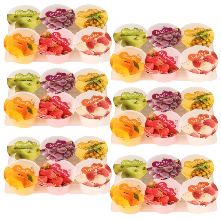 종합젤리 푸딩 6p, 123g, 6개