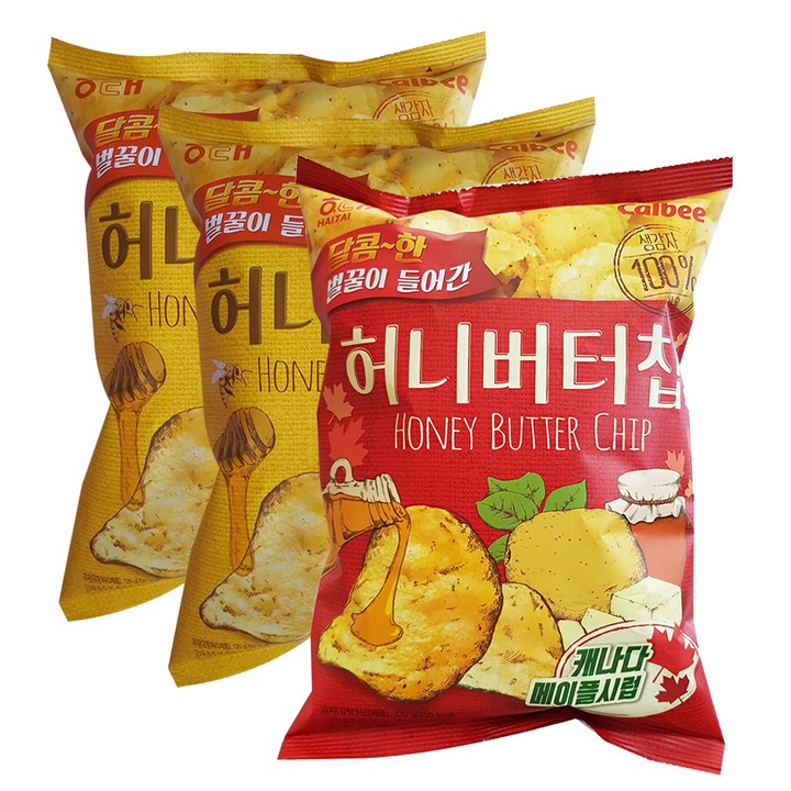 해태제과 허니버터칩 120g x 2p + 메이플시럽 120g, 1세트