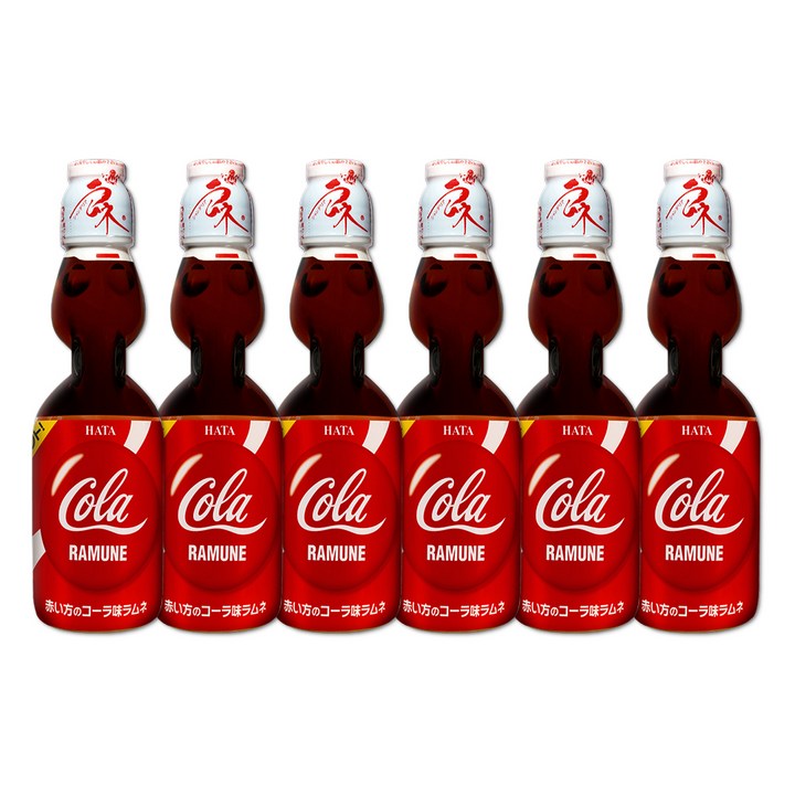하타코센 붉은 콜라맛 라무네, 200ml, 6개