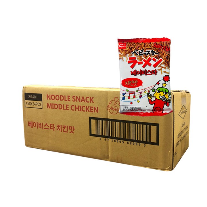 베이비스타 치킨맛 스낵, 45g, 24개