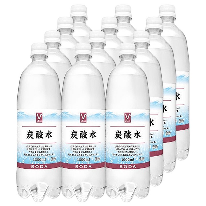 V솔루션 탄산수, 1L, 12개