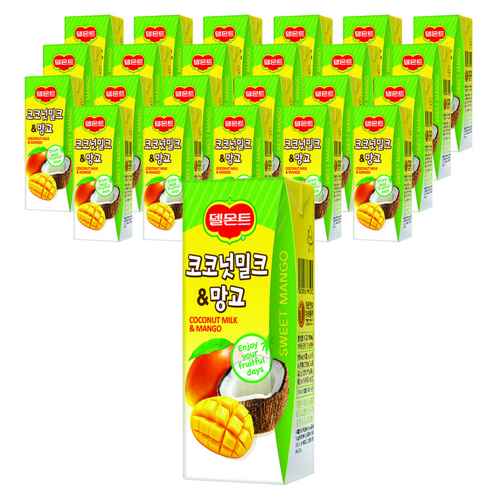 델몬트 코코넛 밀크 & 망고 주스, 190ml, 24개