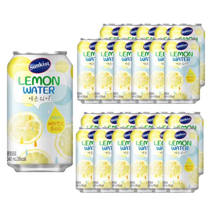 해태htb 썬키스트 레몬워터, 340ml, 24개