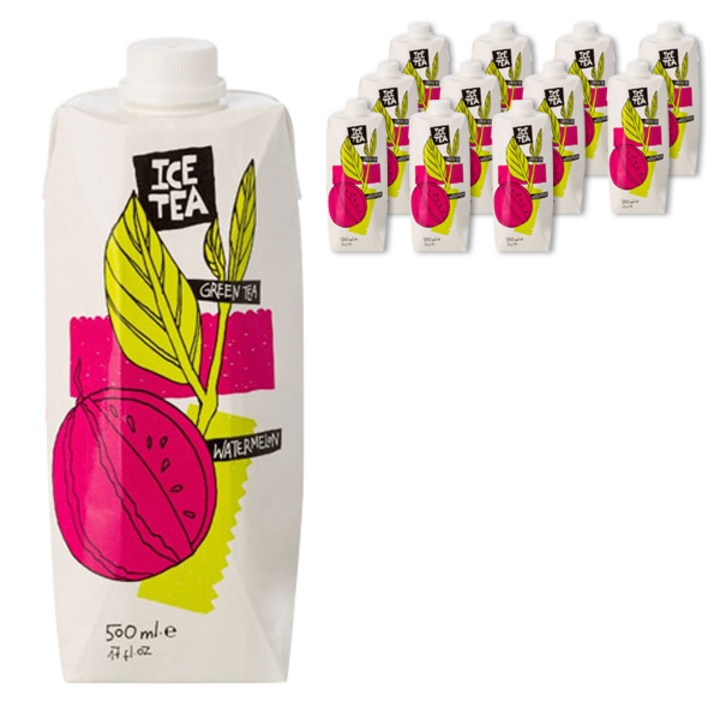 필리콘 그린티 워터멜론 아이스티, 500ml, 12개