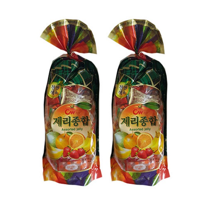 청우식품 제리종합 젤리, 2개, 600g