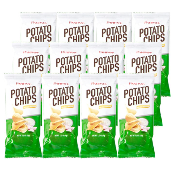 판판 포테이토칩 양파, 35g, 12개