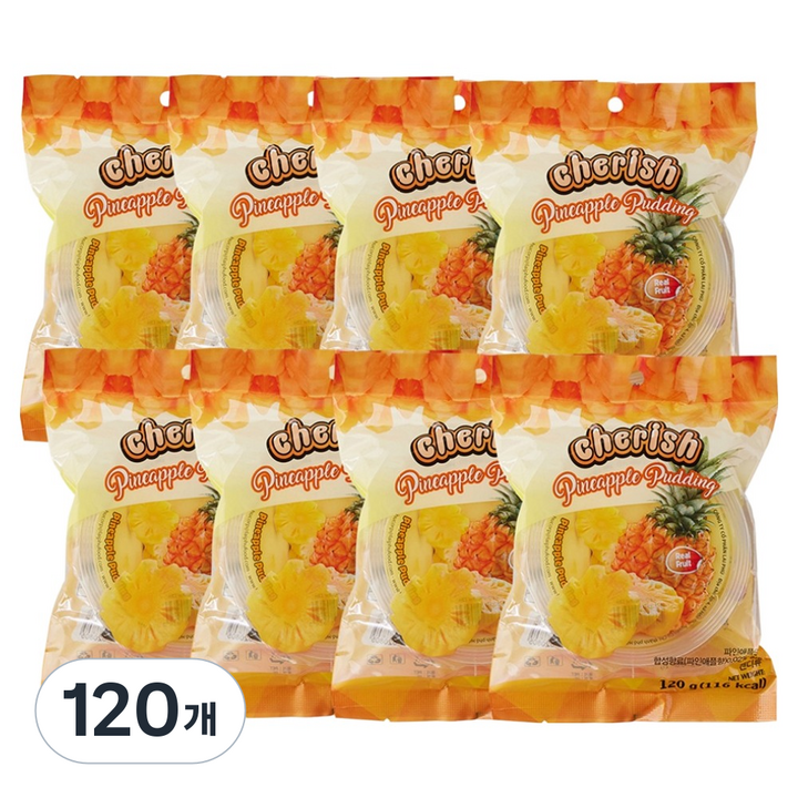 체리쉬 파인애플 푸딩 젤리, 120g, 120개