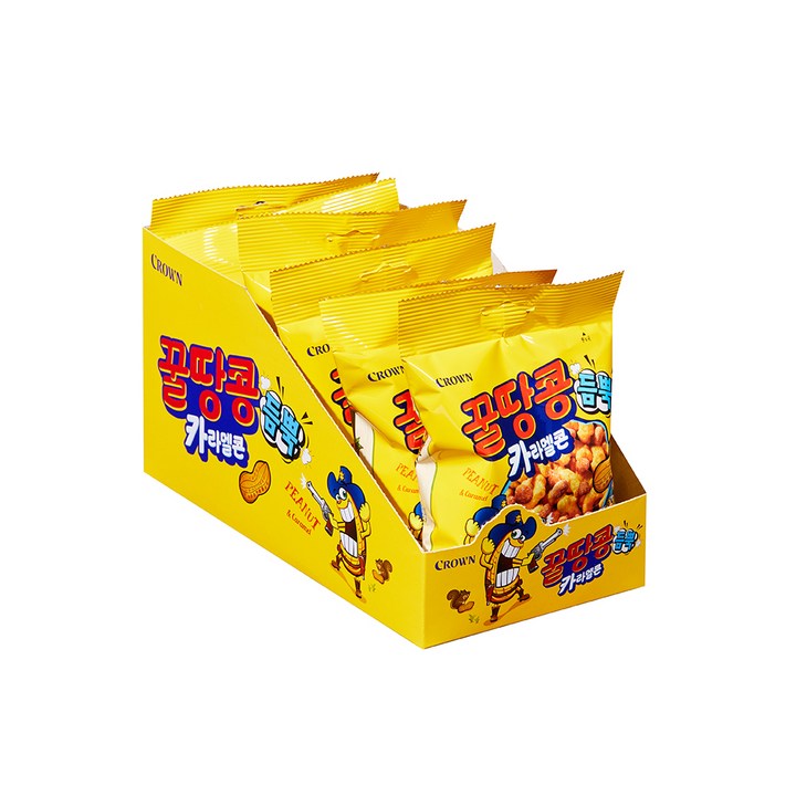 크라운 꿀땅콩, 58g, 6개