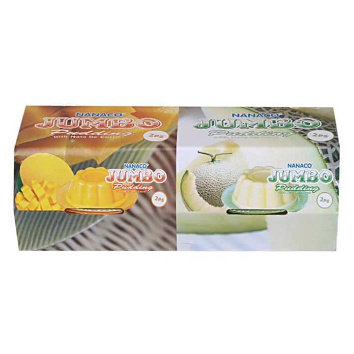 나나코 점보 푸딩 멜론맛 420g x 2p + 망고맛 420g x 2p, 1세트