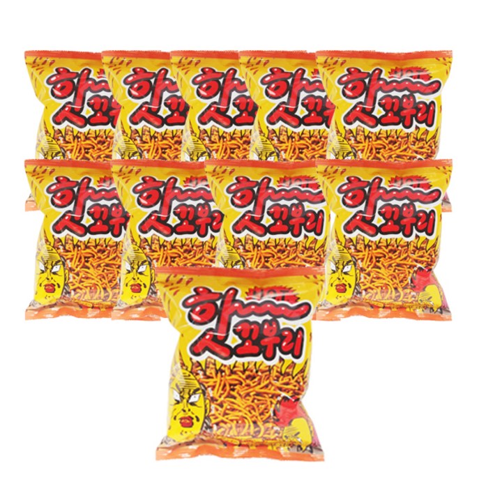 대하식품 핫꼬부리 과자, 100g, 10개