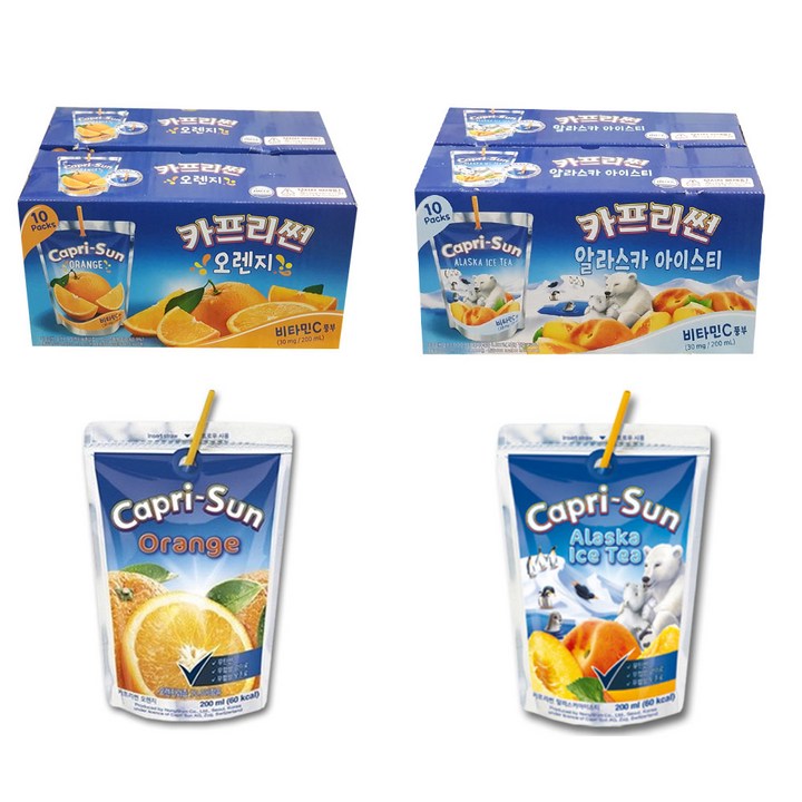 카프리썬 오렌지 +알라스카 아이스티, 20개, 200ml