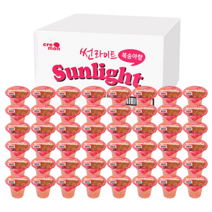썬라이트 젤리푸딩 복숭아향, 180ml, 48개
