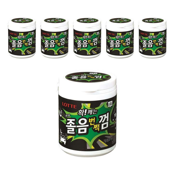 롯데웰푸드 졸음 번쩍 껌, 87g, 6개