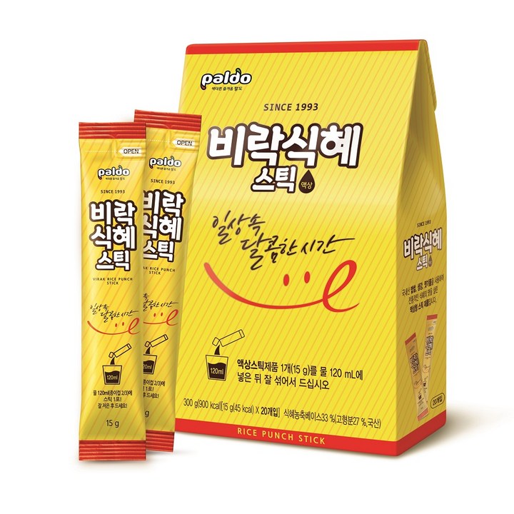 팔도 비락식혜 스틱 15g, 300g, 1박스