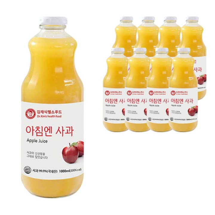 김재식헬스푸드 경북대학교 아침엔 사과 주스, 1L, 9개
