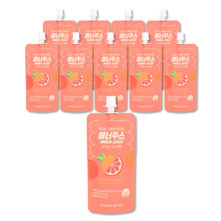 이너주스 자몽, 120ml, 10개
