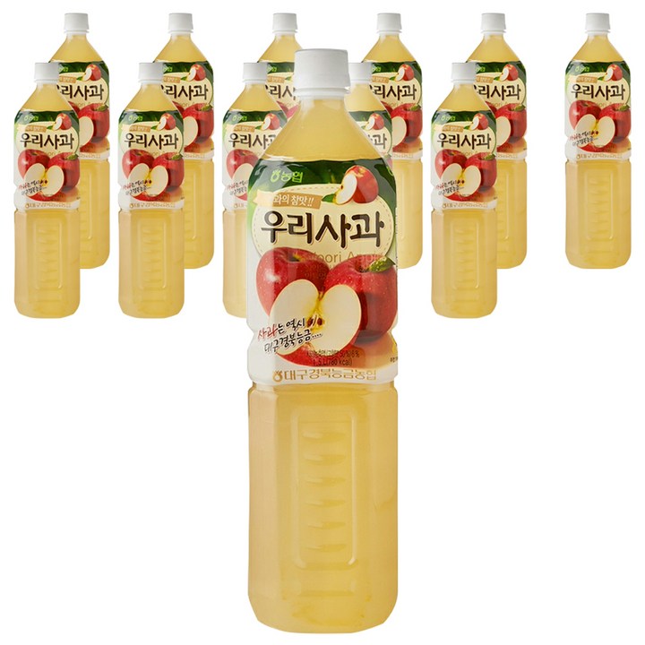 농협 우리사과 주스음료, 1.5L, 12개
