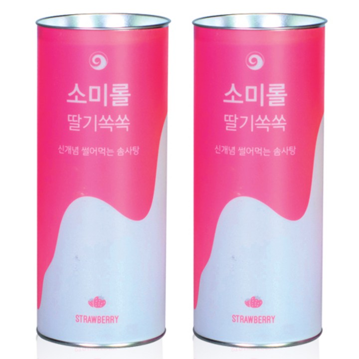 소미롤 신개념 썰어먹는 솜사탕 딸기맛, 75g, 2개