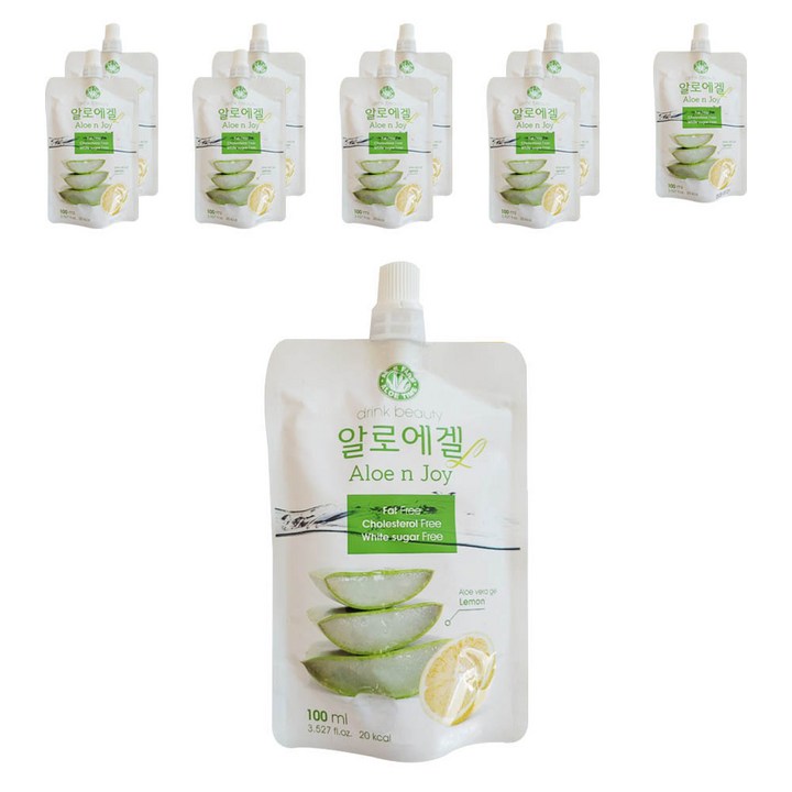 Aloe n joy 알로에겔 L, 100ml, 10개입, 10개