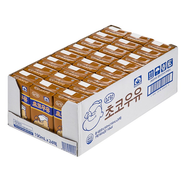 삼양우유 멸균 초코우유, 190ml, 24개